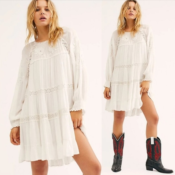 Free People Piece of Your Heart Boho Embroidered Dress - Picture 10 of 16
